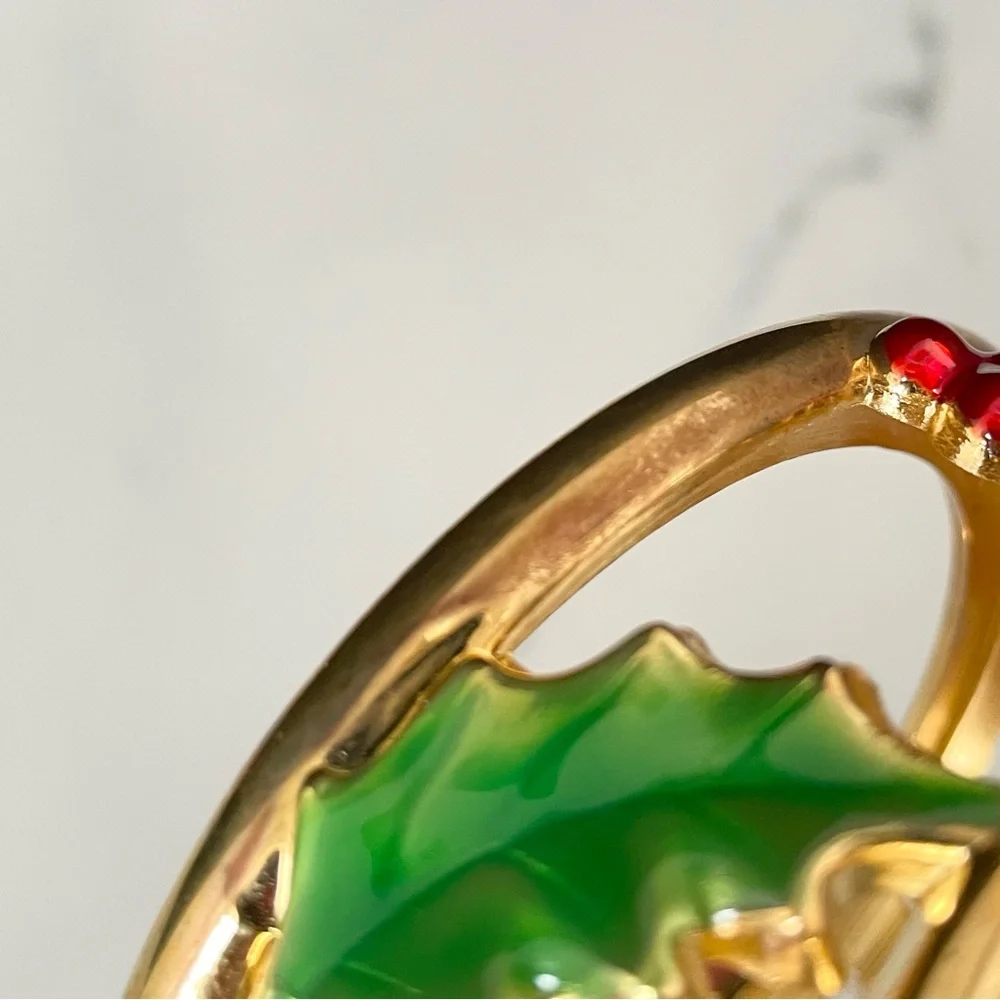 Gold Holly Candle Holder by Lenox